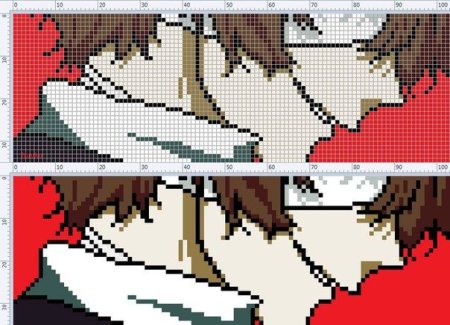 Дадзай Осаму Вышивание крестиком