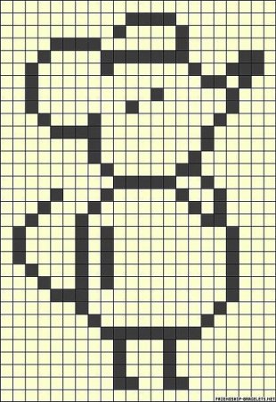 Рисунки в клеточку черно белые