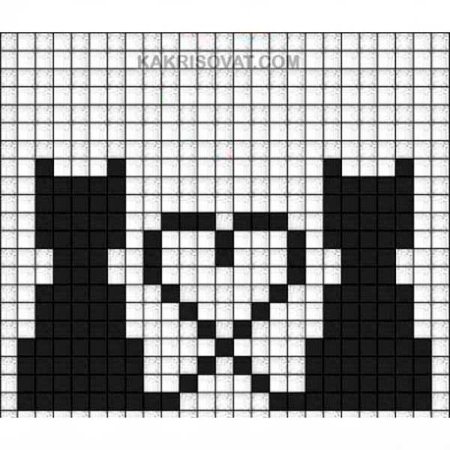 Рисунки по клеточкам маленькие