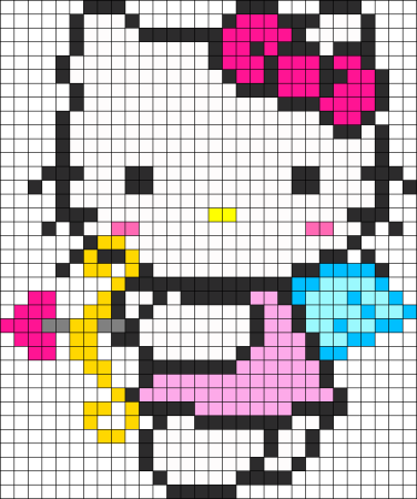 Китти по клеточкам