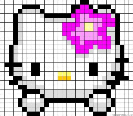 Рисунки по клеточкам Китти