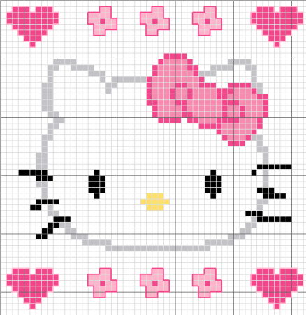 Вышивка Хеллоу Китти схема