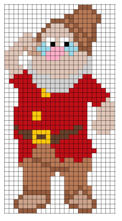 Рисунки по клеточкам Гном