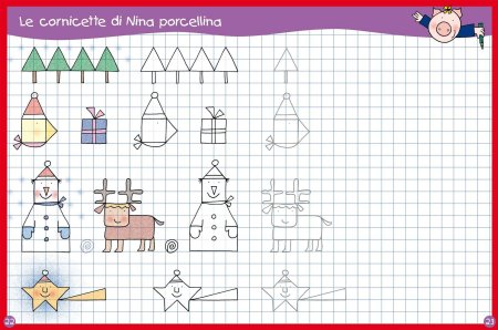 Новогоднее рисование по клеточкам для дошкольников