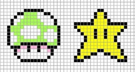 Рисунки по клеточкам персонажи маленькие