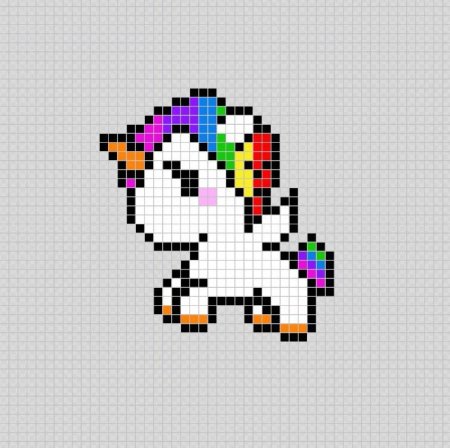 Милые рисунки по клеткам легкие