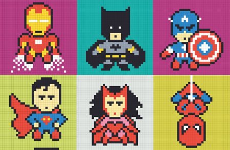 Рисунки из клеточек