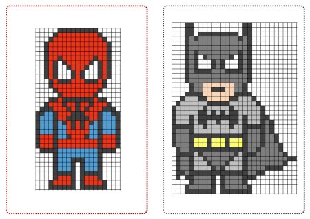 Рисование по клеточкам из мультиков