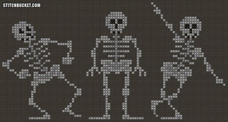 Череп по клеточкам