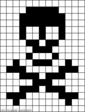 Череп из клеточек