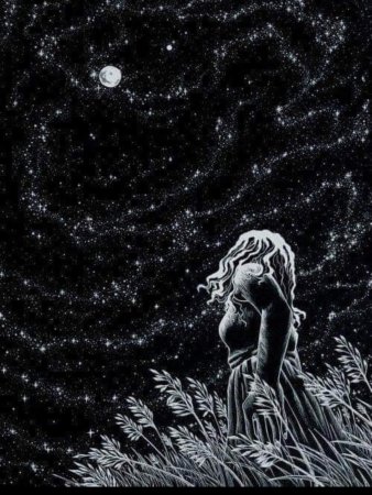 Рисунки белым по черному