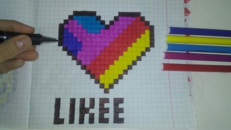 Рисунки по клеточкам лайк