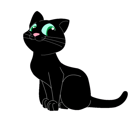 Черная кошка векторный