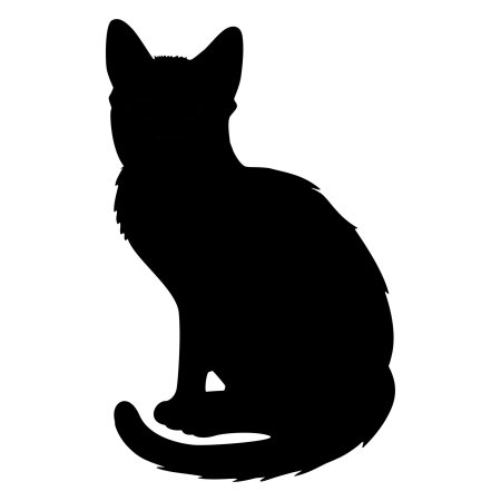 Черный кот силуэт