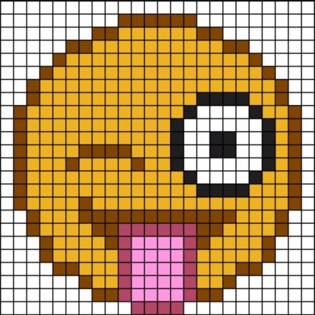 Рисунки по клеточкам смайлики