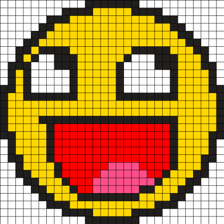 Смайлики из клеток