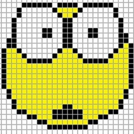 Рисунки по клеточкам смайлики