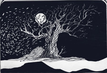 Рисование белым по черному