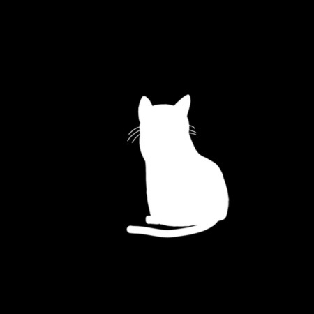 Кот на черном фоне