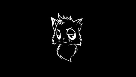 Котенок на черном фоне