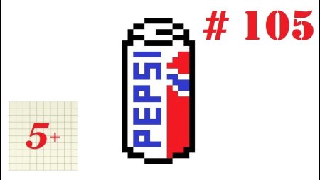 Рисунки по клеткам пепси