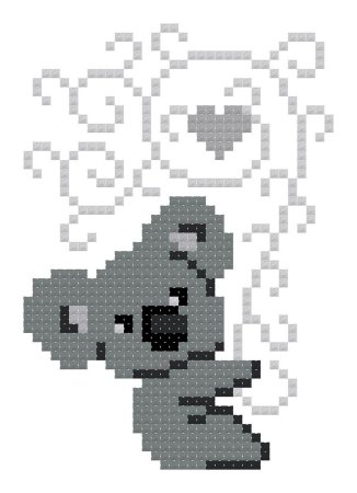 Коала по клеточкам