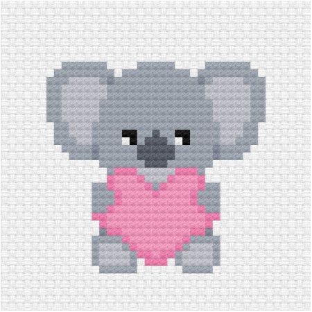 Коала по клеточкам