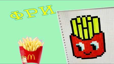 Картошка фри по клеточкам