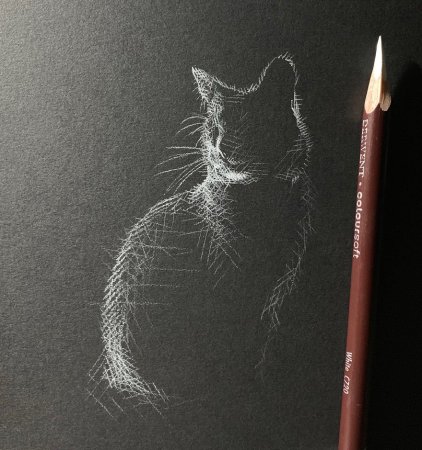 Рисование на черной бумаге