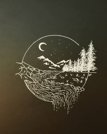 Рисование на черной бумаге