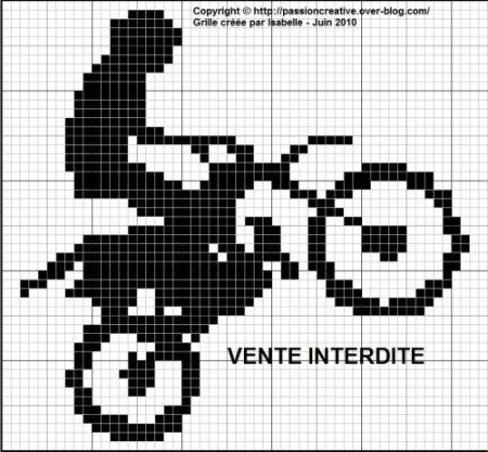 Рисование по клеточкам мотоцикл