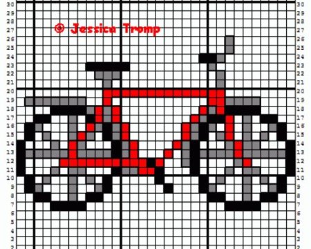 Рисование по клеткам мотоцикл