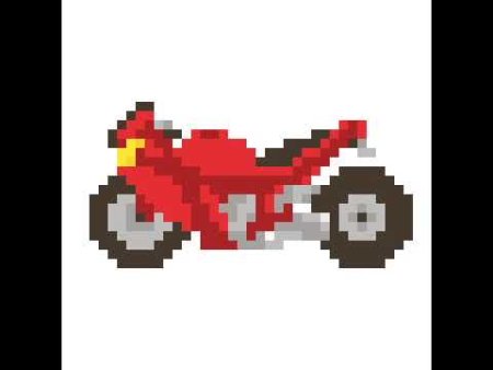 Мотоцикл по пикселям