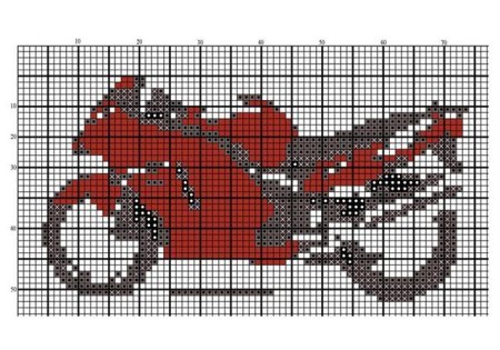 Мотоцикл по клеточкам