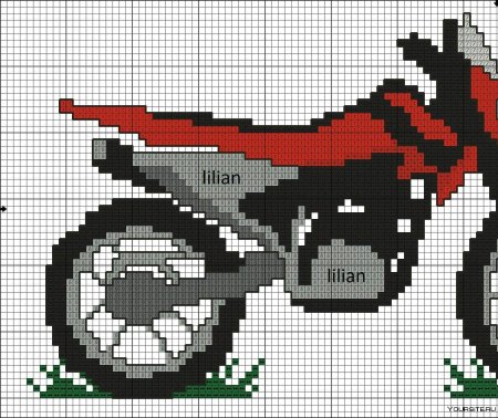 Пиксельный мотоцикл