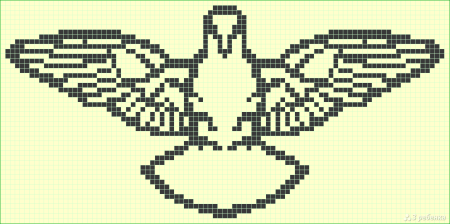 Рисунки по клеточкам Орел