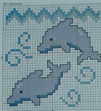 Рисунки по клеточкам кит