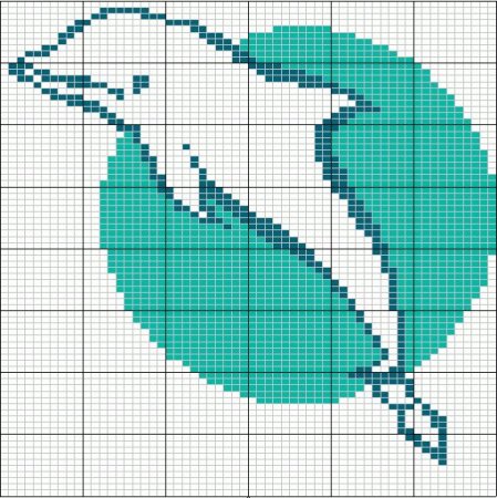 Схема вышивки крестом Дельфин