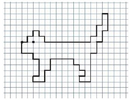 Рисование по клеточкам котики