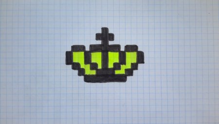 Рисунки по клеткам корона