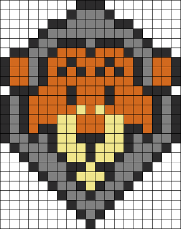 Лев пиксель арт