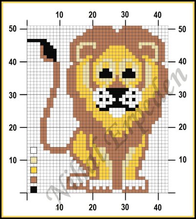 Схема для вышивания Лев