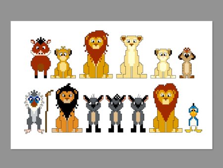 Король Лев пиксель арт