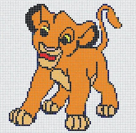 Вышивка крестом Симба