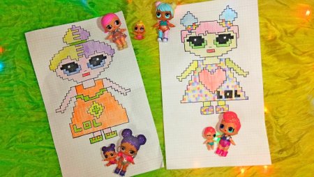 Рисунки по клеточкам Шопкинс