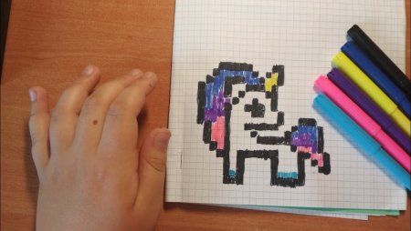 Рисунок по клеточкам ЛОЛ В тетради