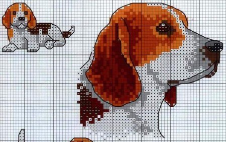 Вышивка собаки