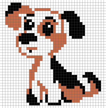 Вышивание крестиком собачка