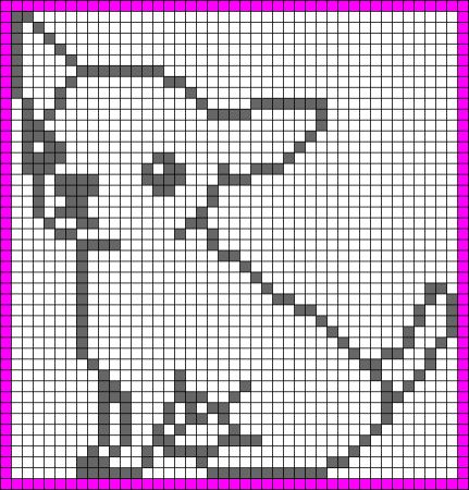 Маленькая собачка по клеточкам