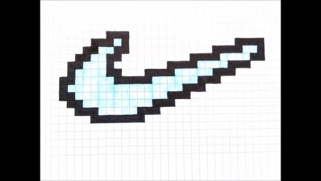 Рисунки по клеточкам в тетради кроссовки